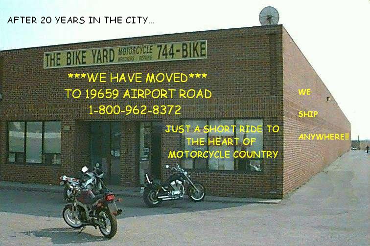 The Bike Yard - Used Motorcycle Parts - Motorcycle Salvage - New Parts and Accessories Toronto, Canada - Free Satellite Parts Search - Honda Suzuki Yamaha Kawasaki